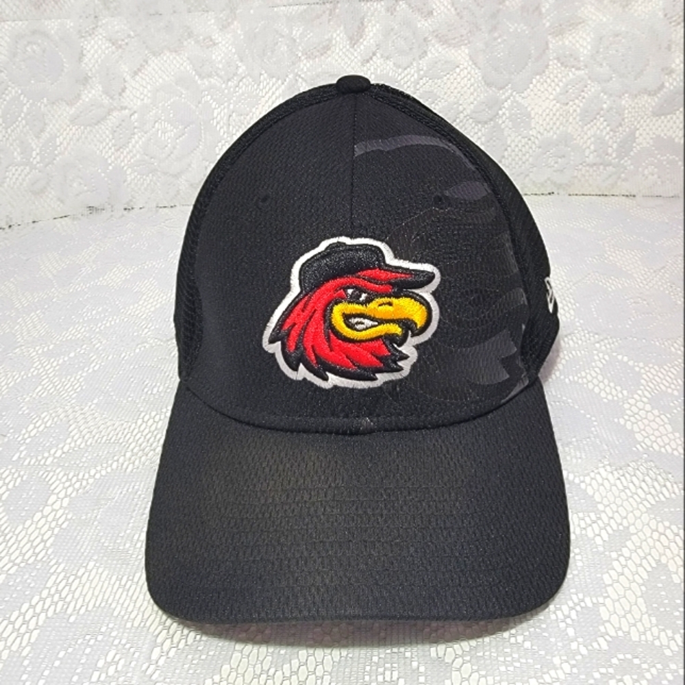 Minor League Baseball Rochester Red Wings Cap New Era Black Hat 39Thirty M/L